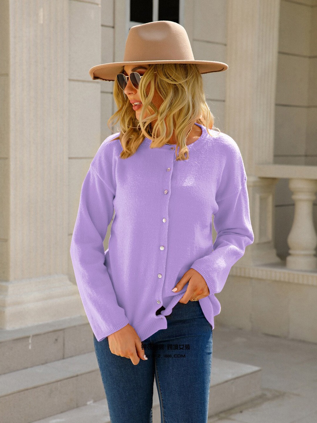 

BoStreet Women Lavender Cardigan
