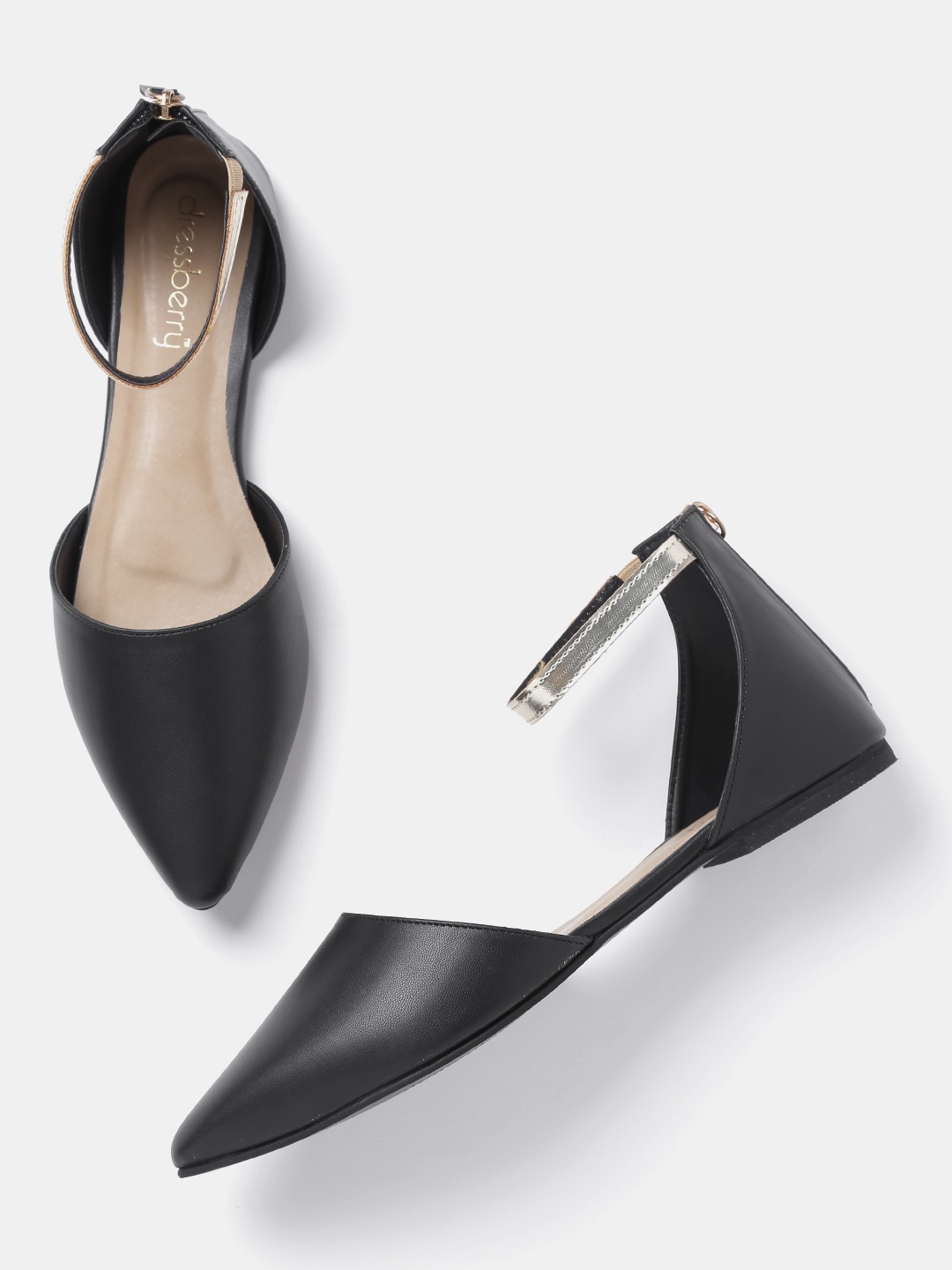 

DressBerry Women Black Solid Ballerinas