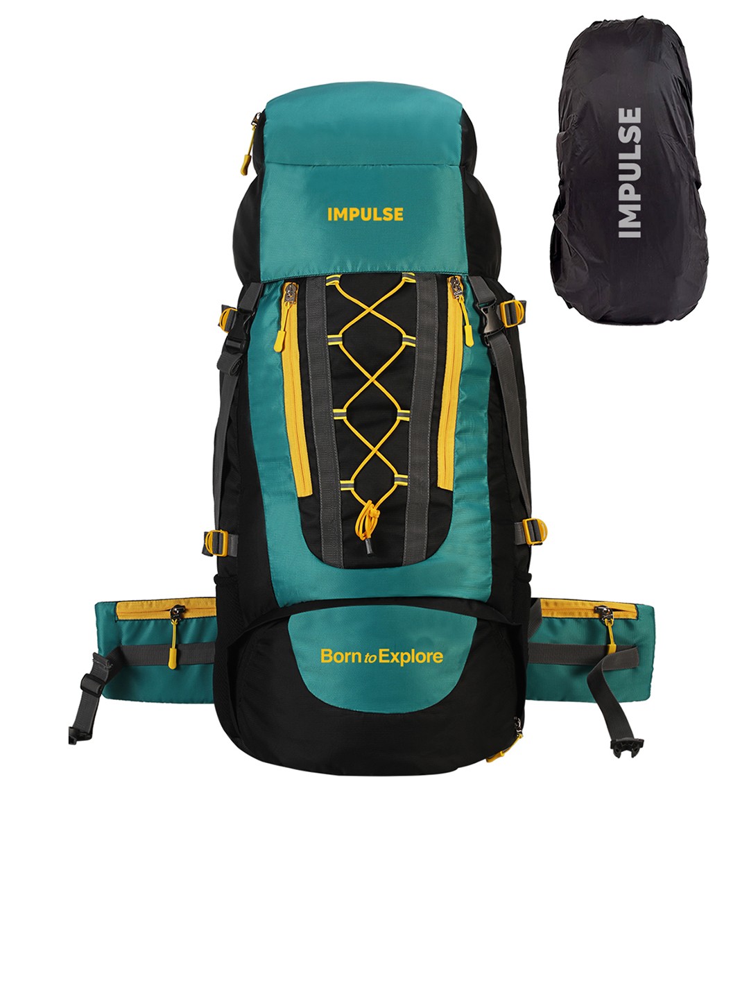 

Impulse Green & Yellow Color-Blocked Rucksack