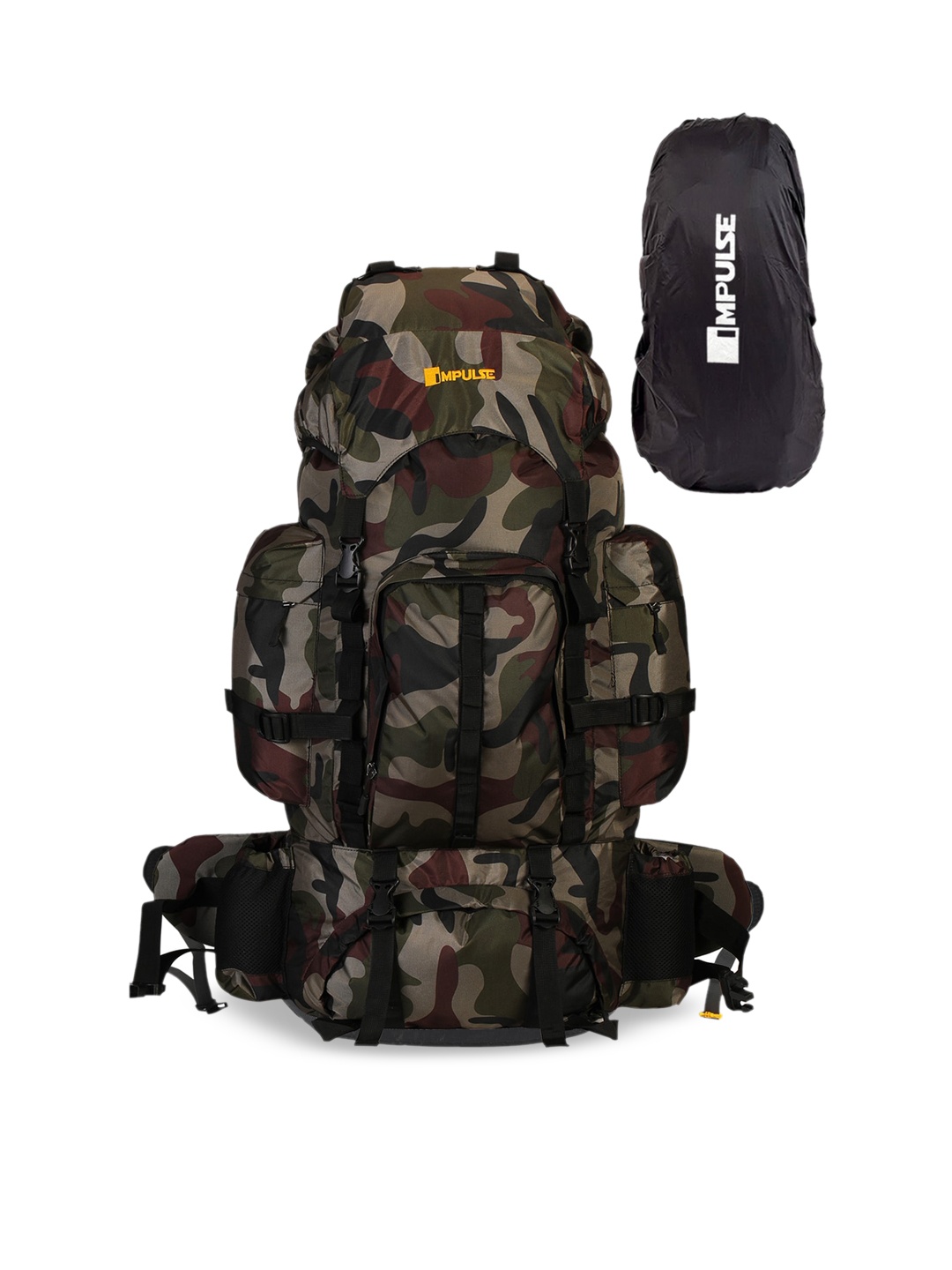 

Impulse Olive Green Camouflage Printed Rucksacks