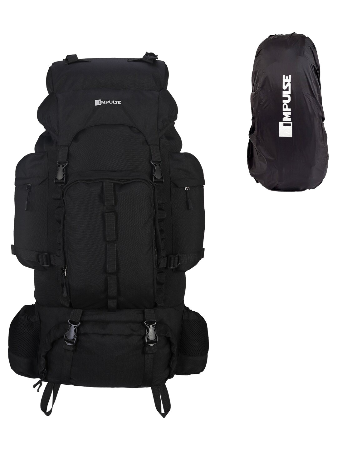 

Impulse Black Solid Trekking Rucksacks