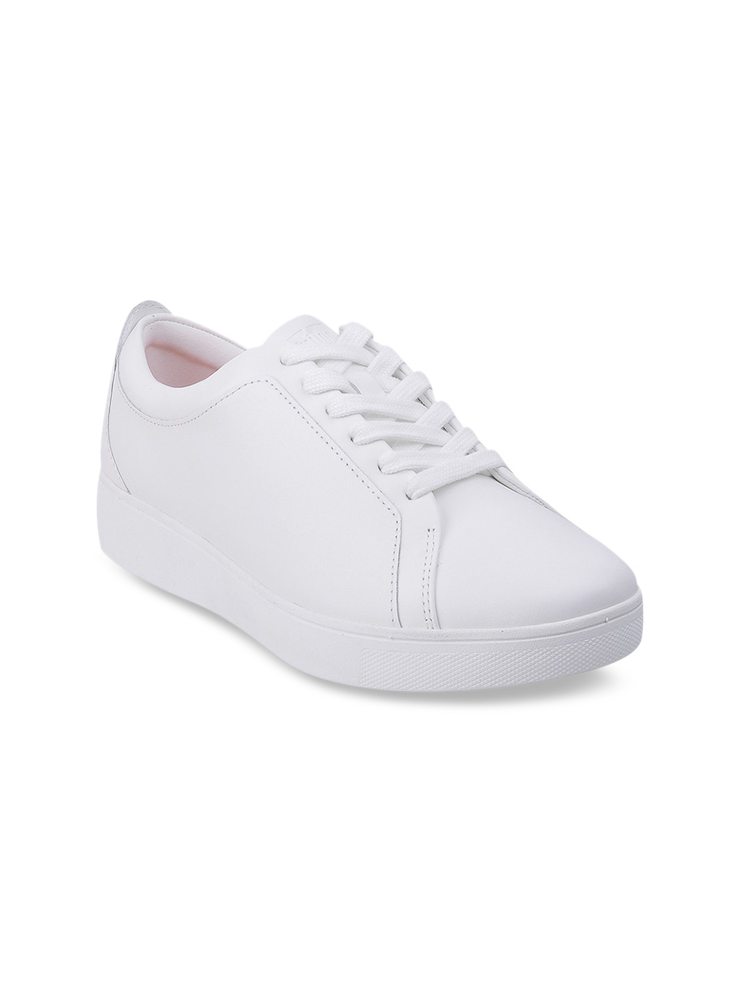 

fitflop Women White Leather Lace Ups Sneakers