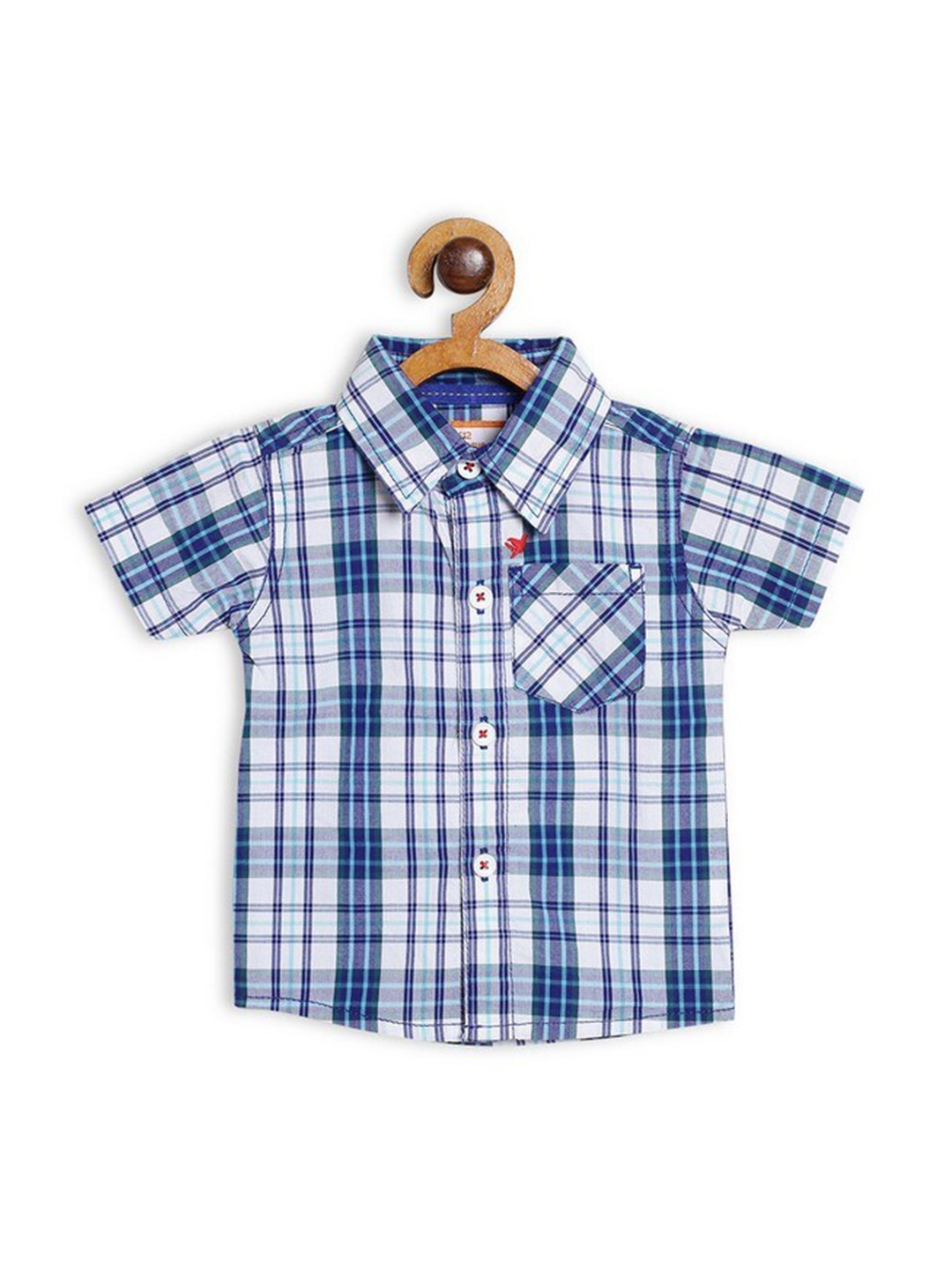 

612League Boys White Checked Casual Shirt