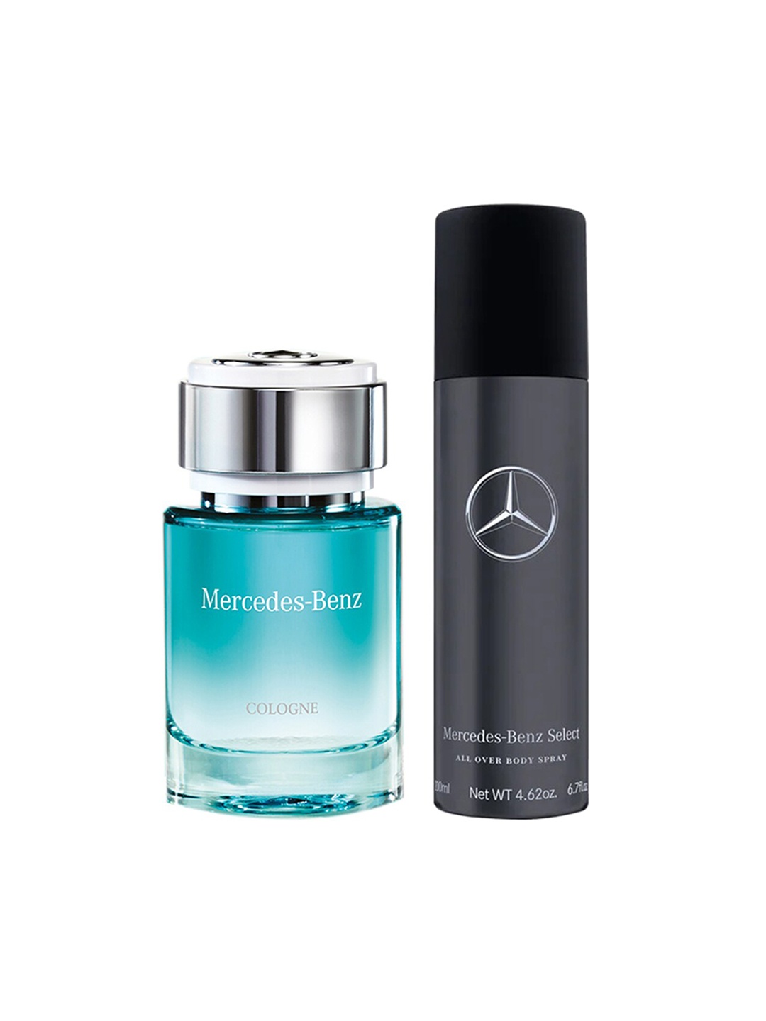 

Mercedes Benz Men Set Of 2 Eau de Toilette 40 ml & Select Deodorant Spray 200 ml Virtual Fragrance Gift Set, Transparent