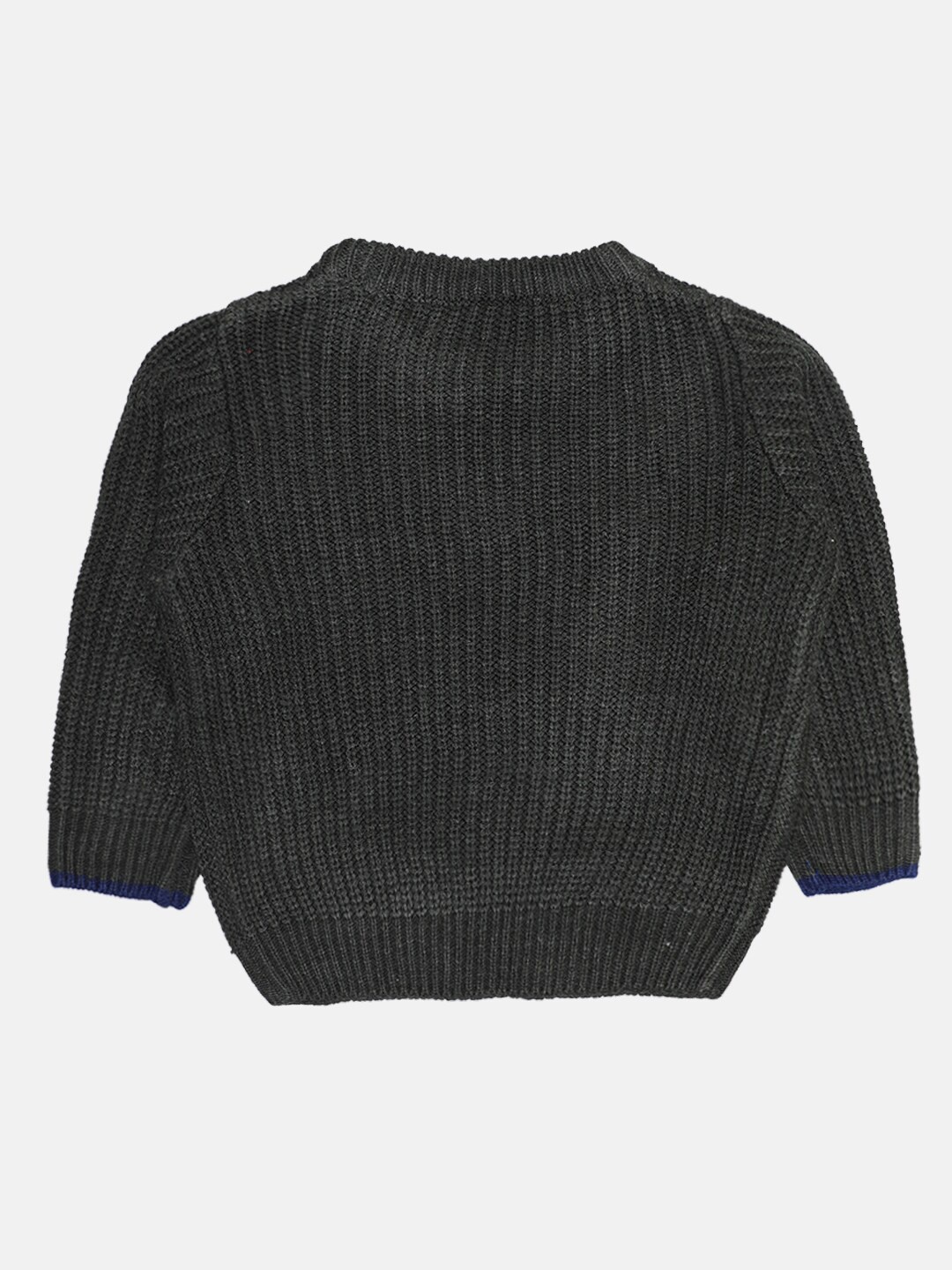 

CHIMPRALA Boys Olive Green Ribbed Pullover