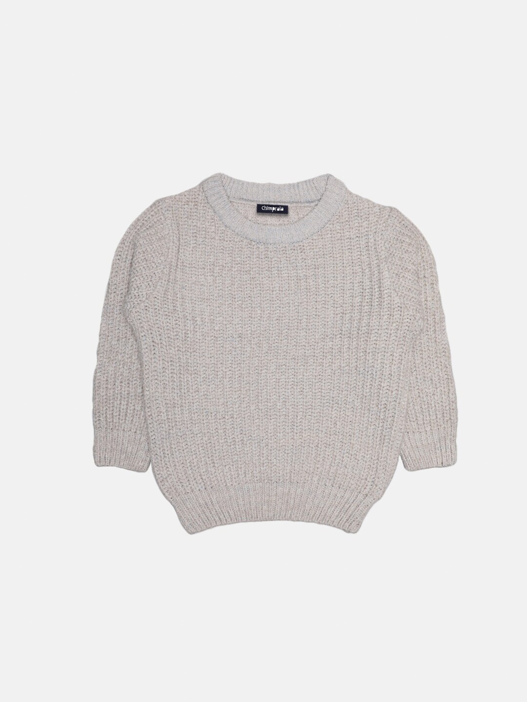 

CHIMPRALA Boys Off White Ribbed Pullover