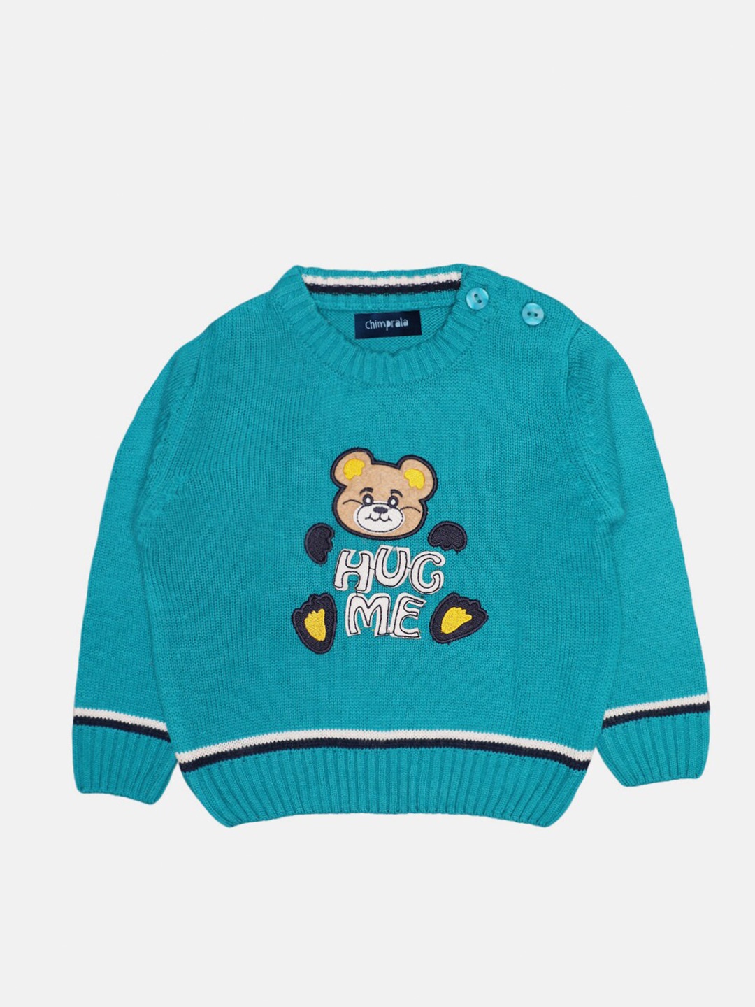 

CHIMPRALA Boys Blue & White Printed Pullover
