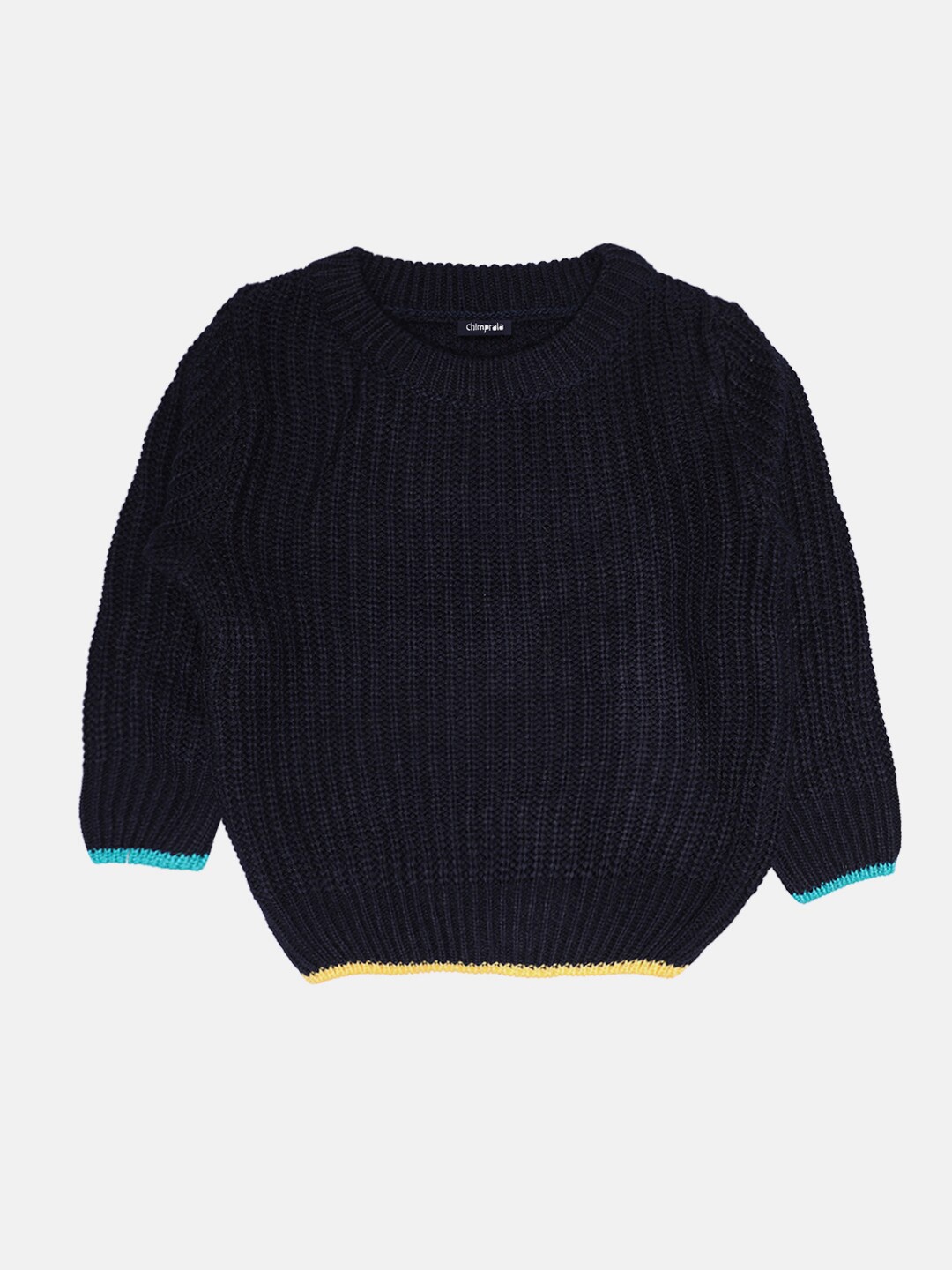 

CHIMPRALA Girls Blue Woolen Pullover