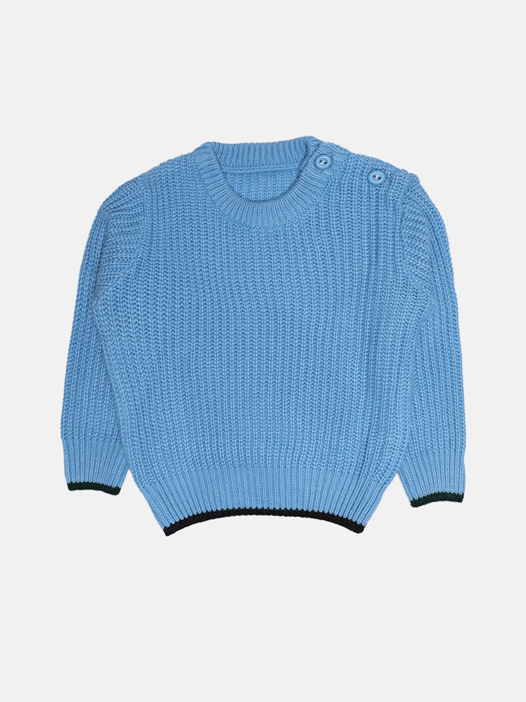 

CHIMPRALA Girls Blue Woolen Pullover Sweater