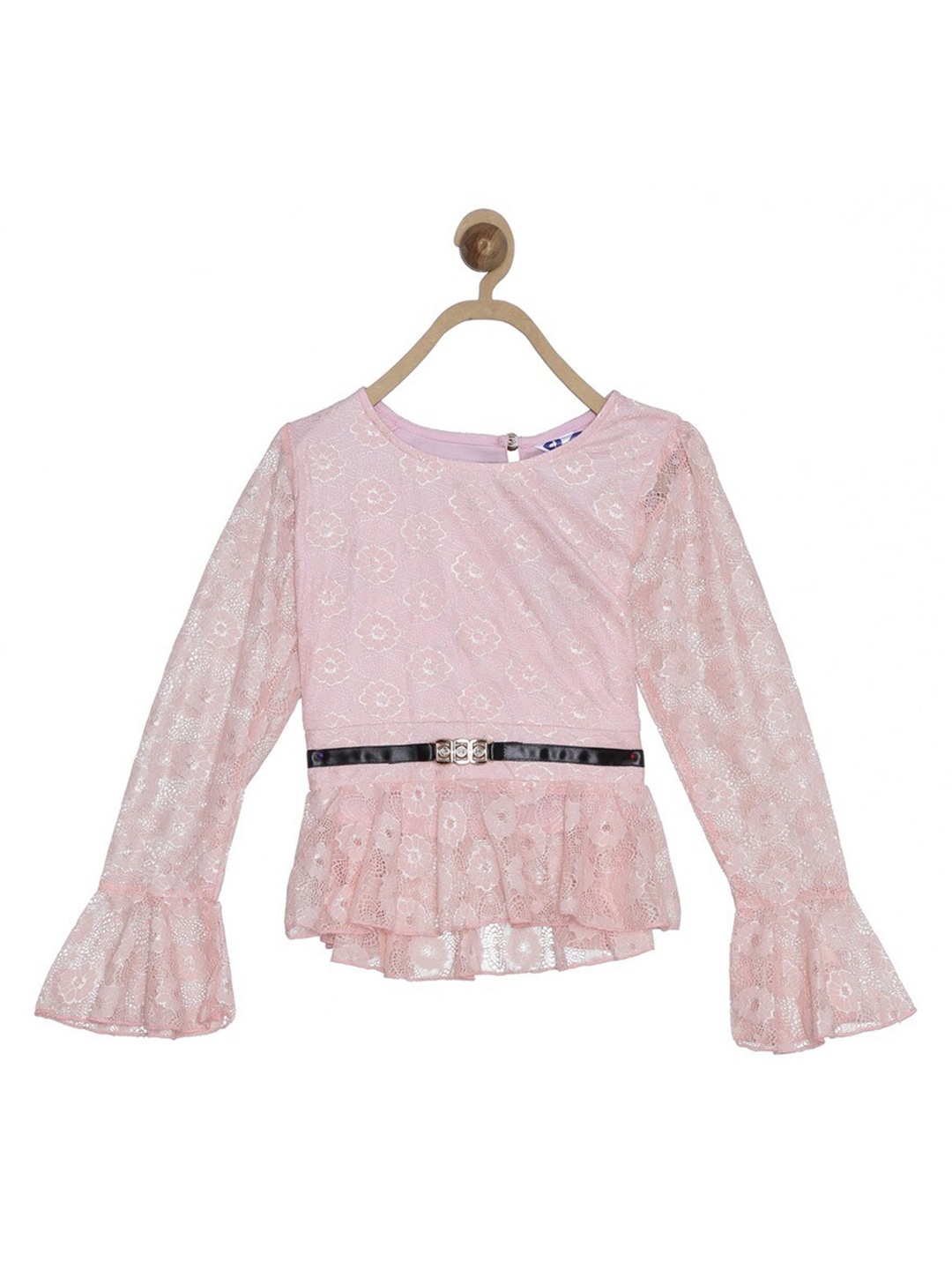 

612League Girls Pink & Silver Pure Cotton Top