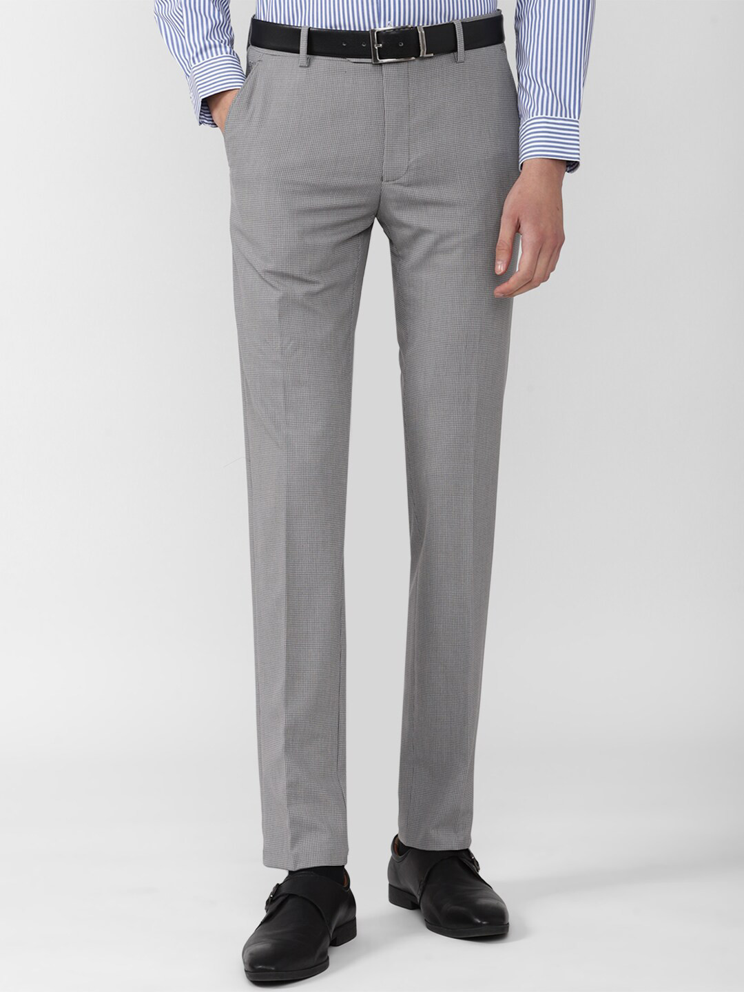 

Peter England Men Grey Slim Fit Formal Trouser