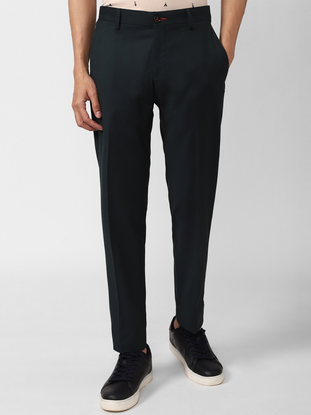 

SIMON CARTER LONDON Men Black Slim Fit Trousers