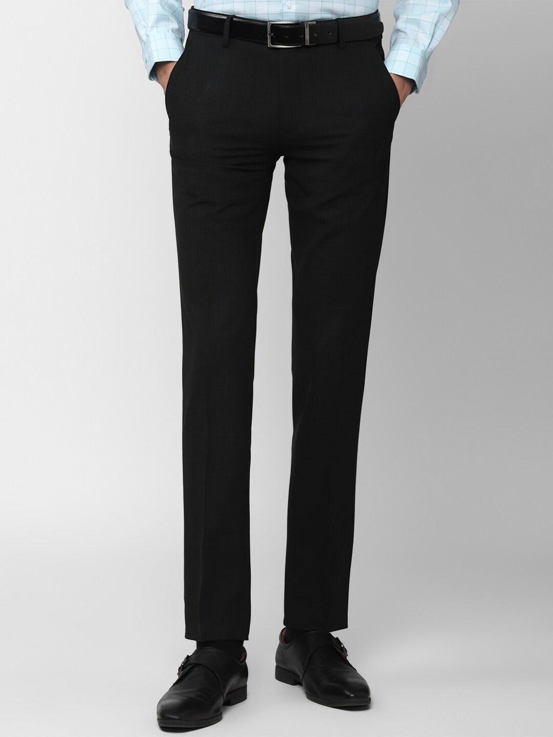 

Van Heusen Men Black Slim Fit Trousers