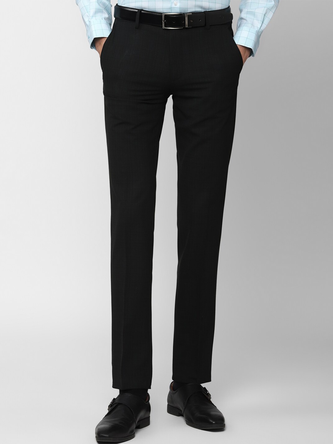 

Van Heusen Men Black Slim Fit Trousers