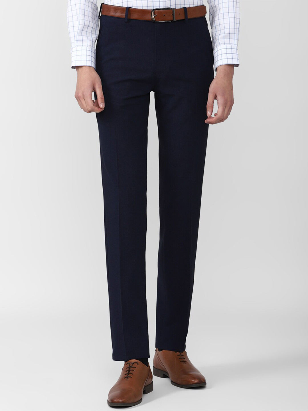 

Van Heusen Men Navy Blue Slim Fit Trousers