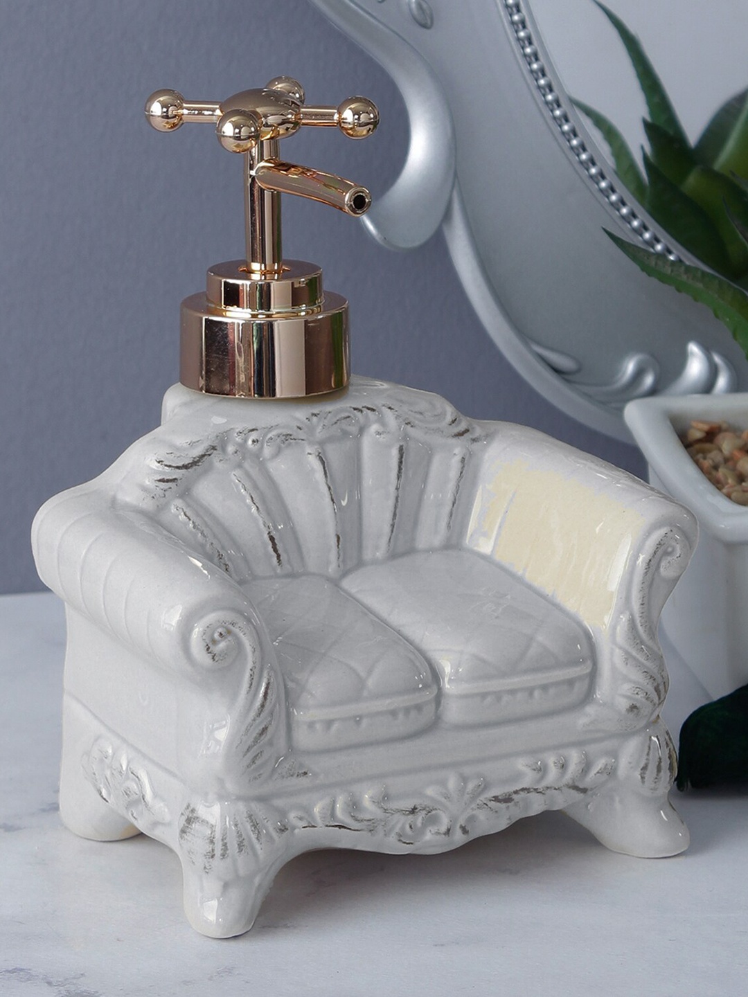 

A Vintage Affair- Home Decor Blue Sofa Soap Dispenser