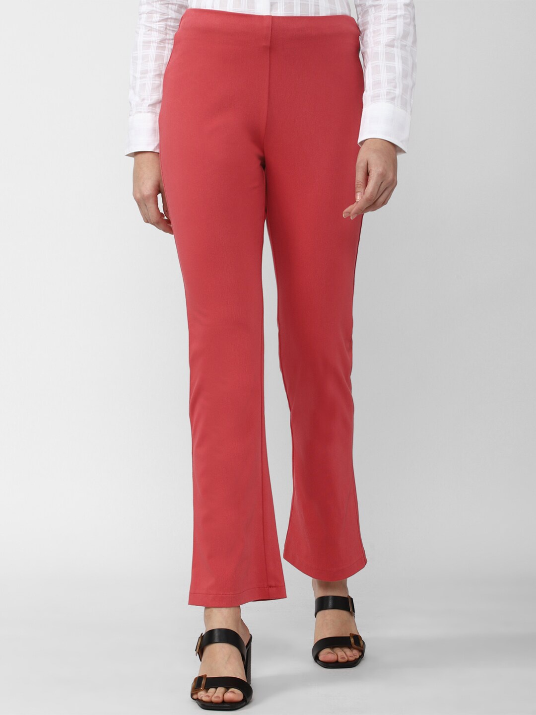 

Van Heusen Woman Women Red Solid Trousers