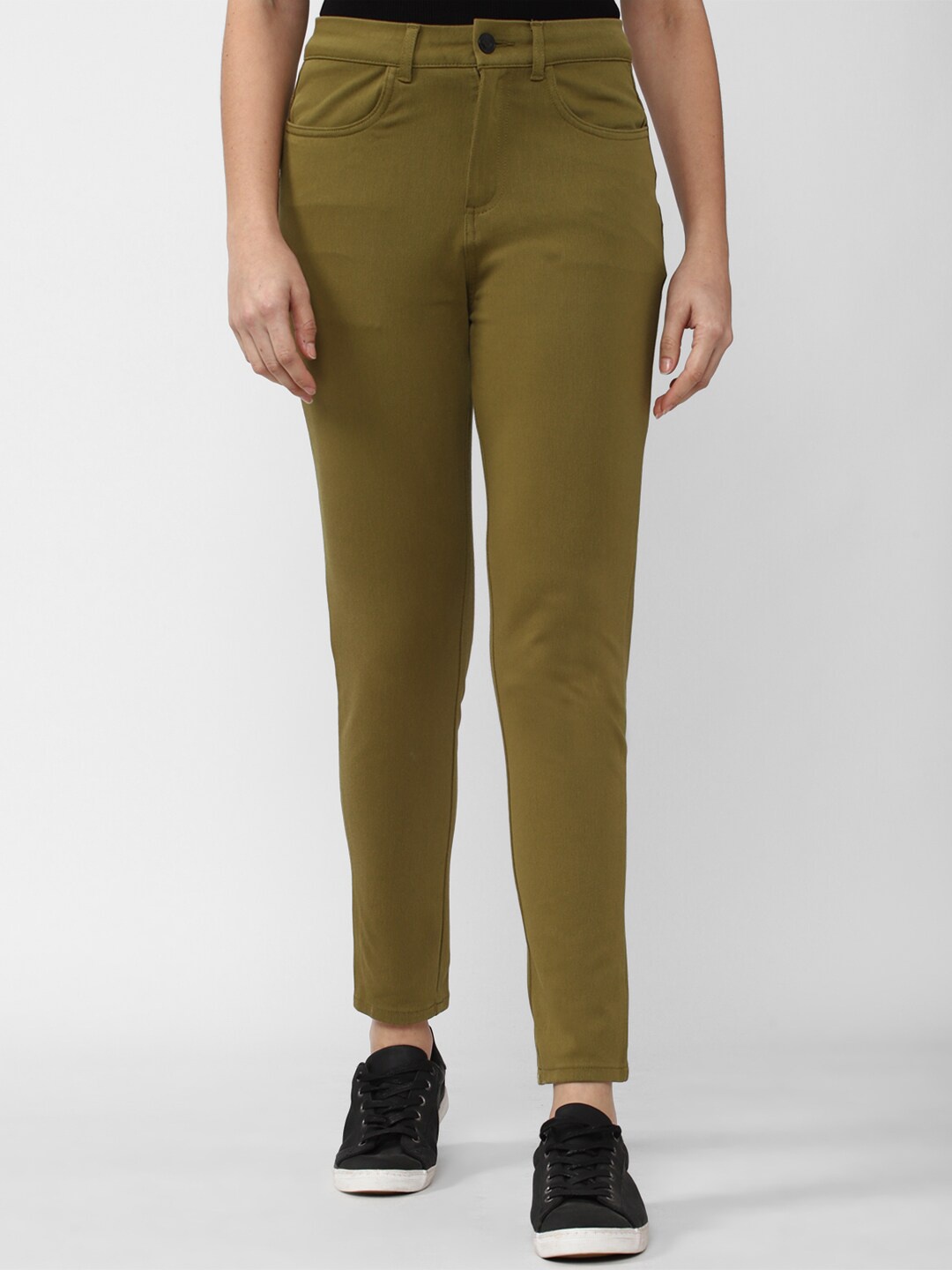 

Van Heusen Woman Women Olive Green Regular Trousers