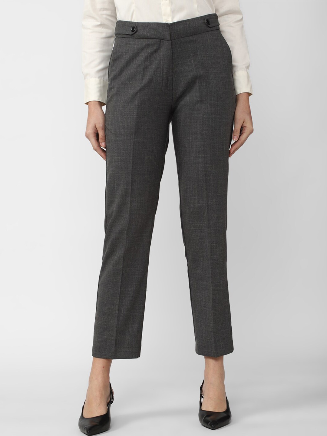 

Van Heusen Woman Women Grey Formal Trousers