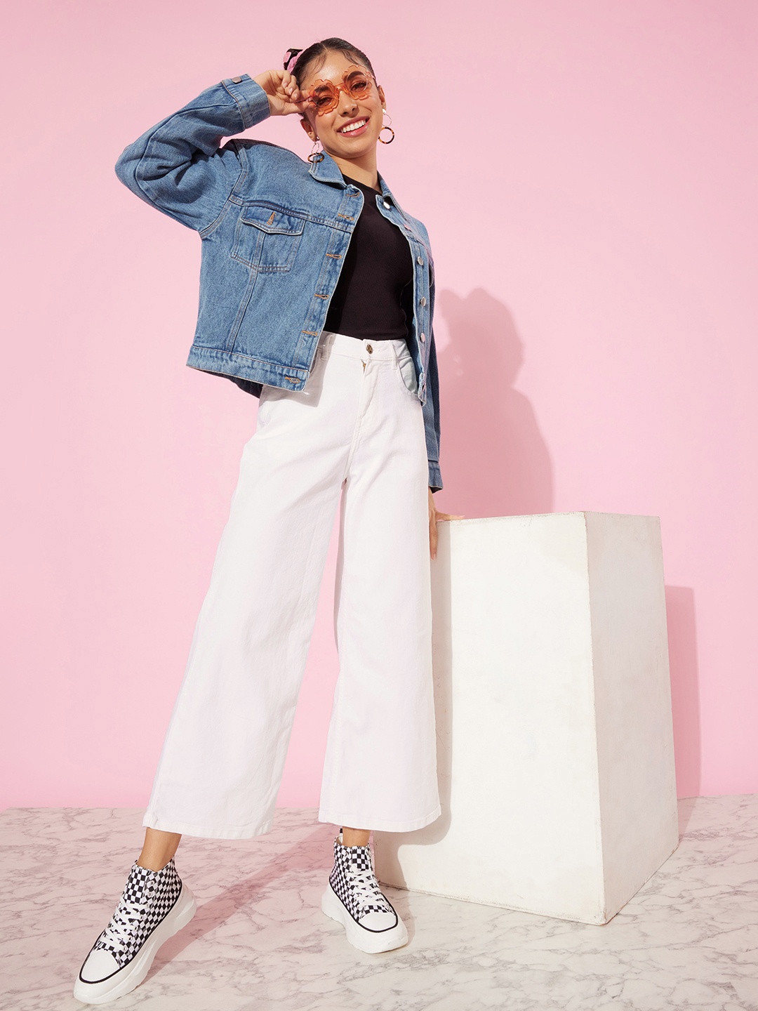 

Kook N Keech Women Flared High-Rise Stretchable Jeans, White