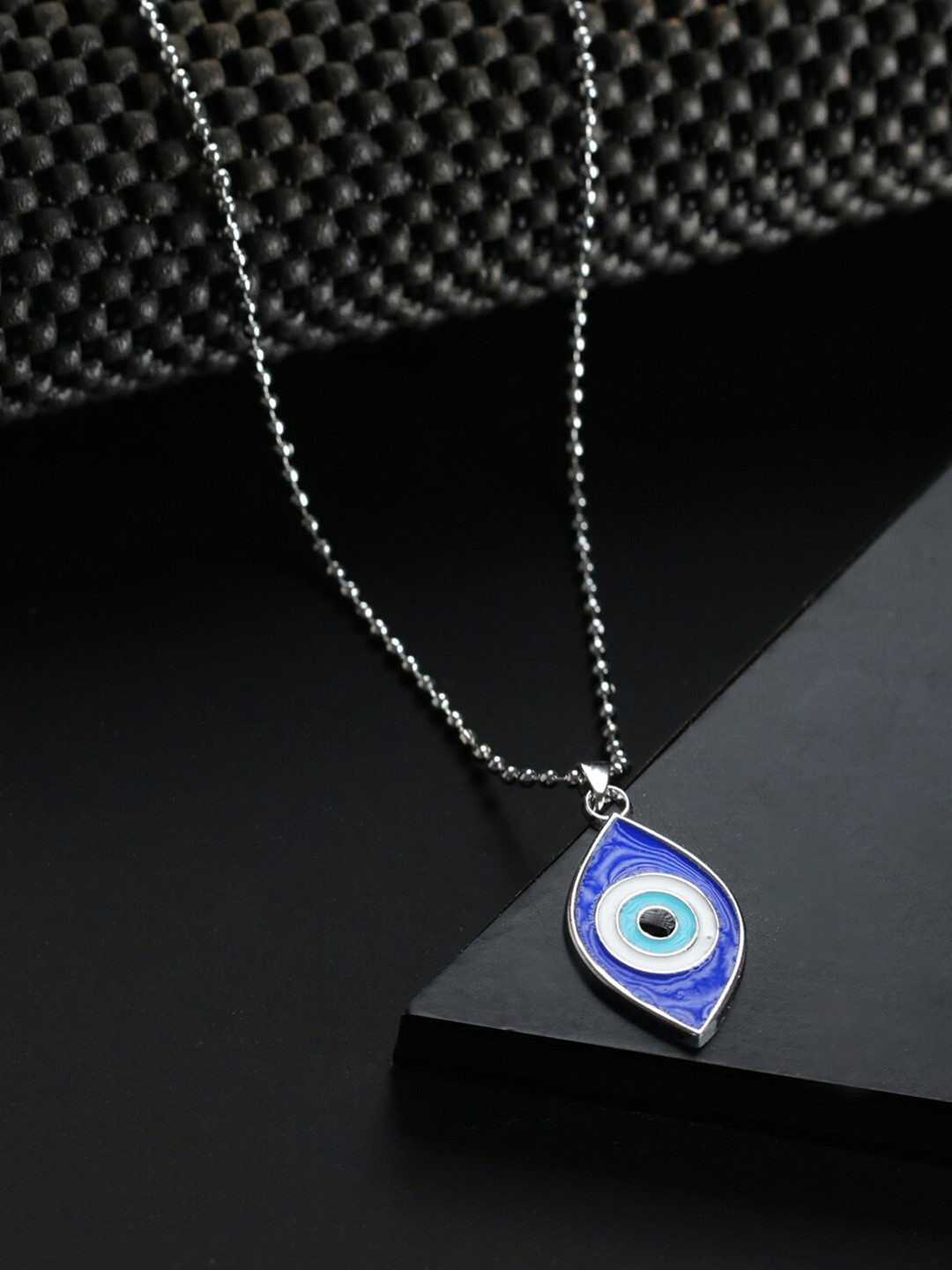 

Priyaasi Men Blue Silver-Plated Necklace