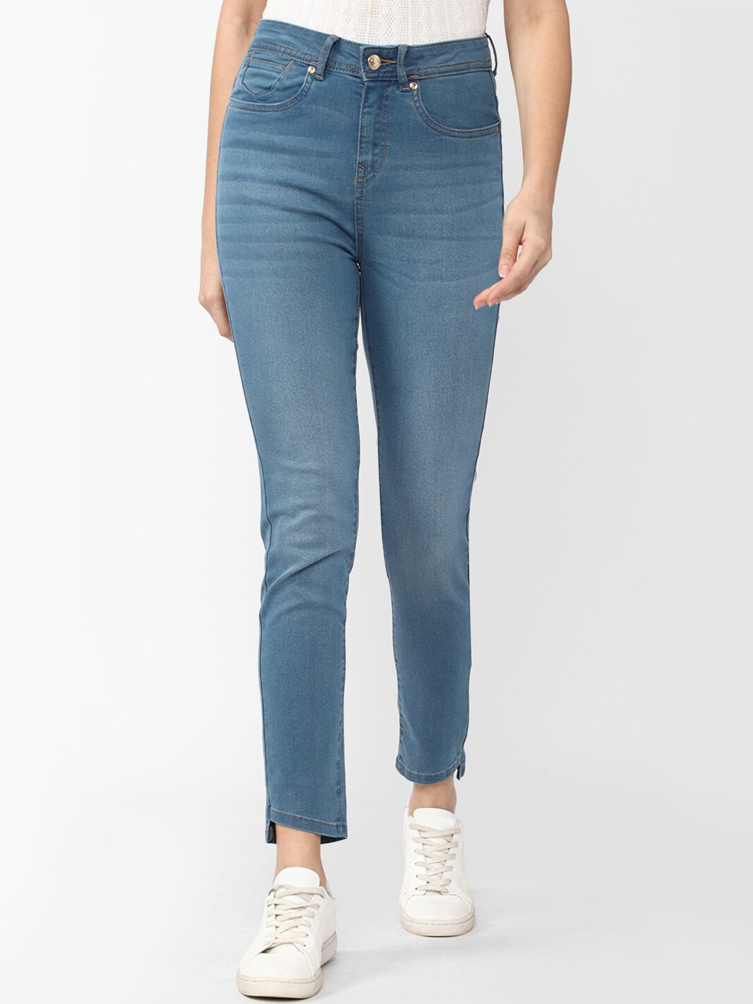 

Van Heusen Woman Women Blue Solid Skinny Fit Stretchable Jeans