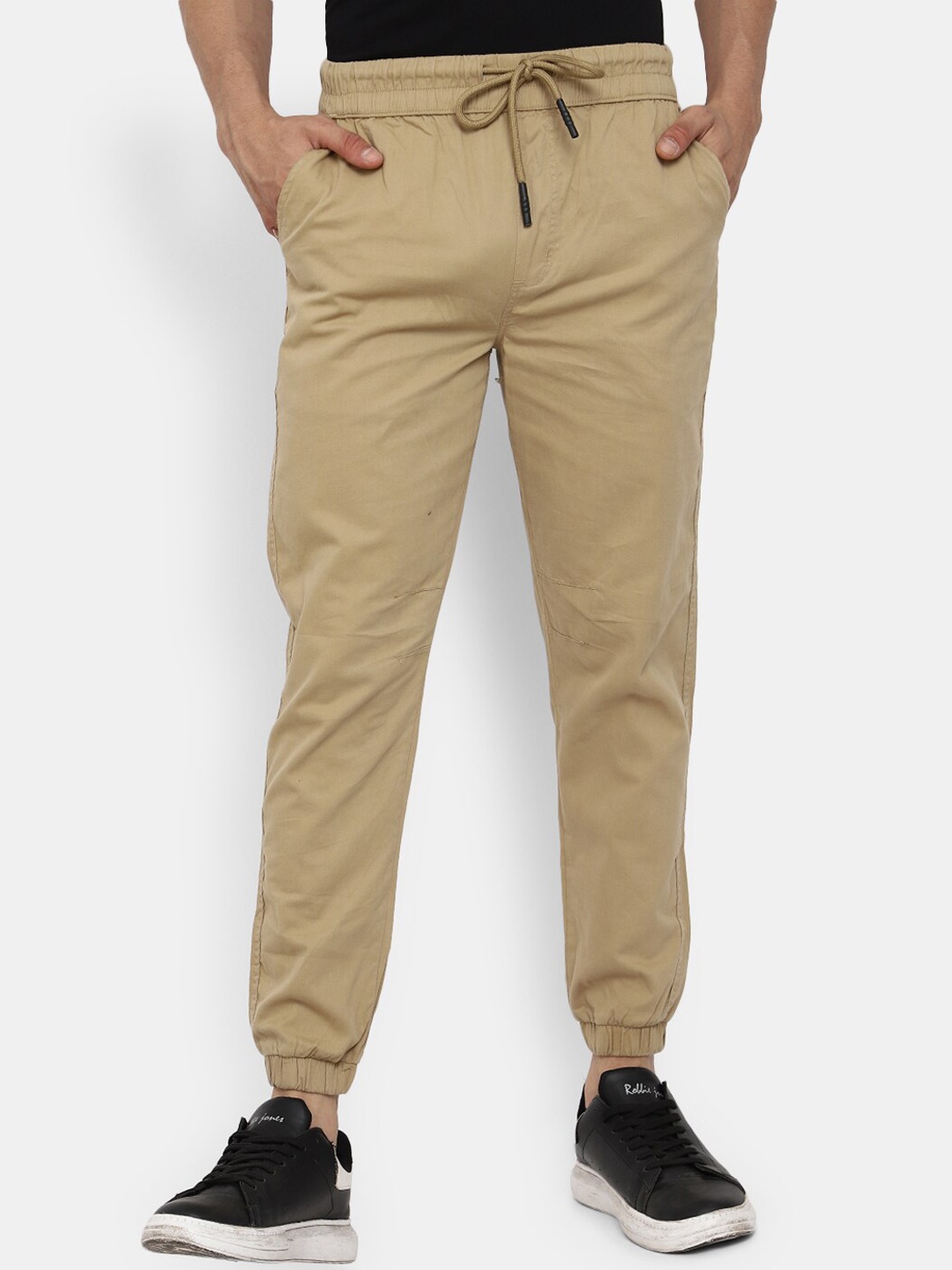 

V-Mart Men Khaki Solid Cotton Jogger