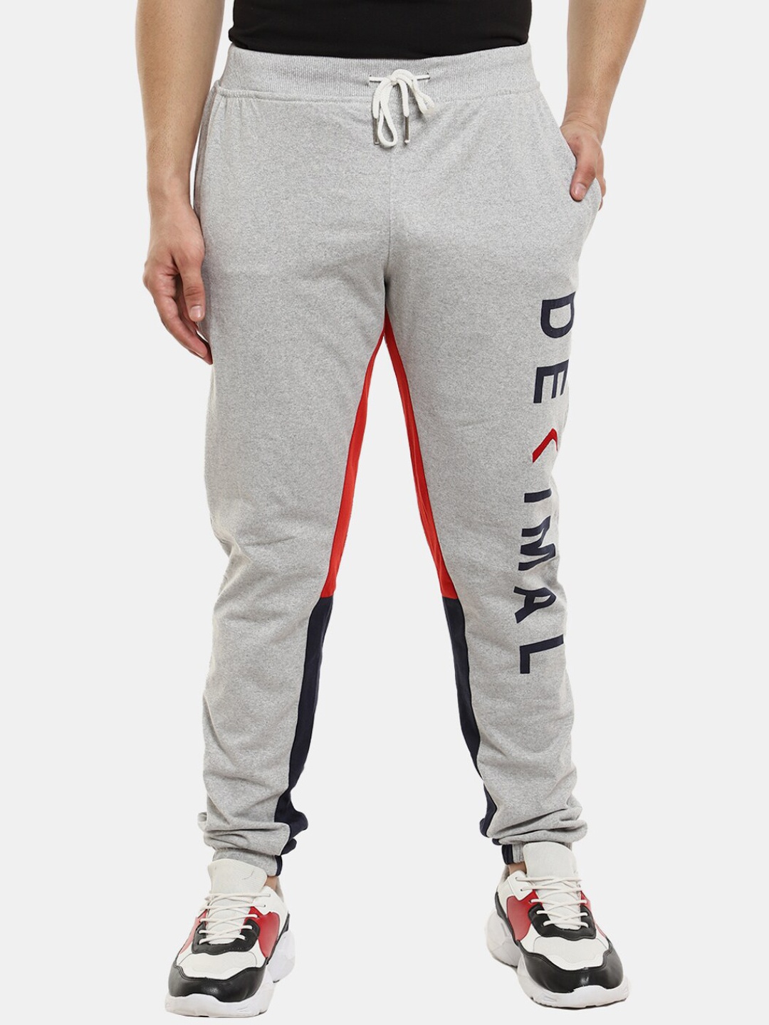 

V-Mart Men Grey Printed Cotton Track Pants