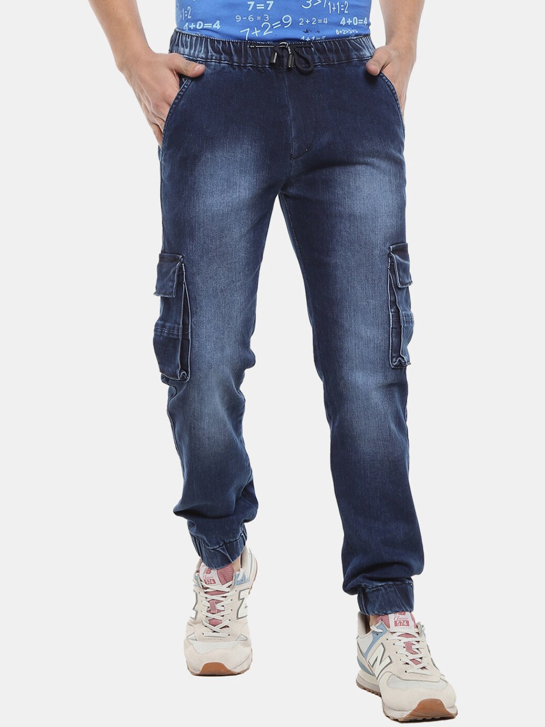 

V-Mart Men Blue Solid Cotton Track Pants