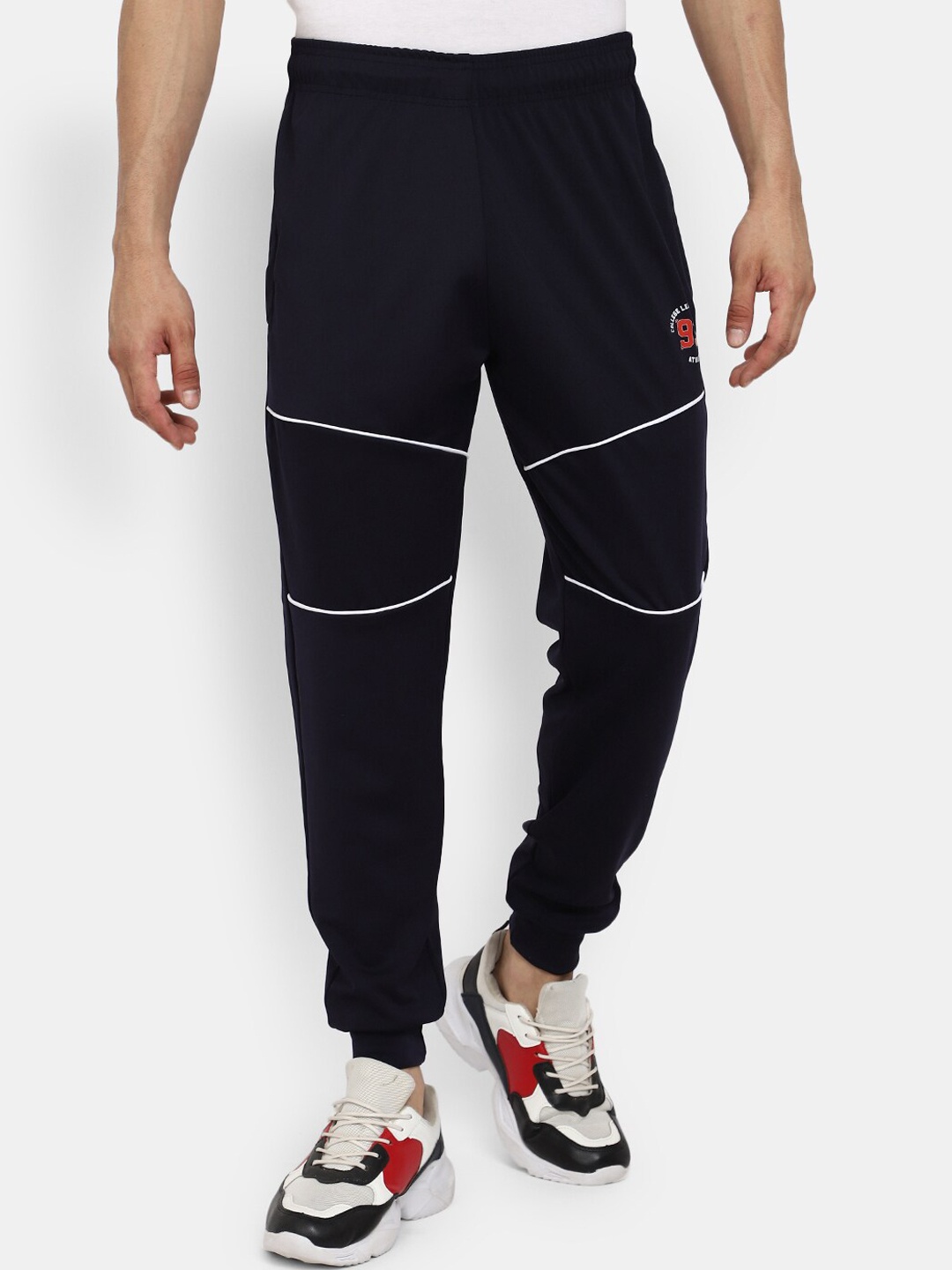 

V-Mart Men Navy Blue Solid Track Pants