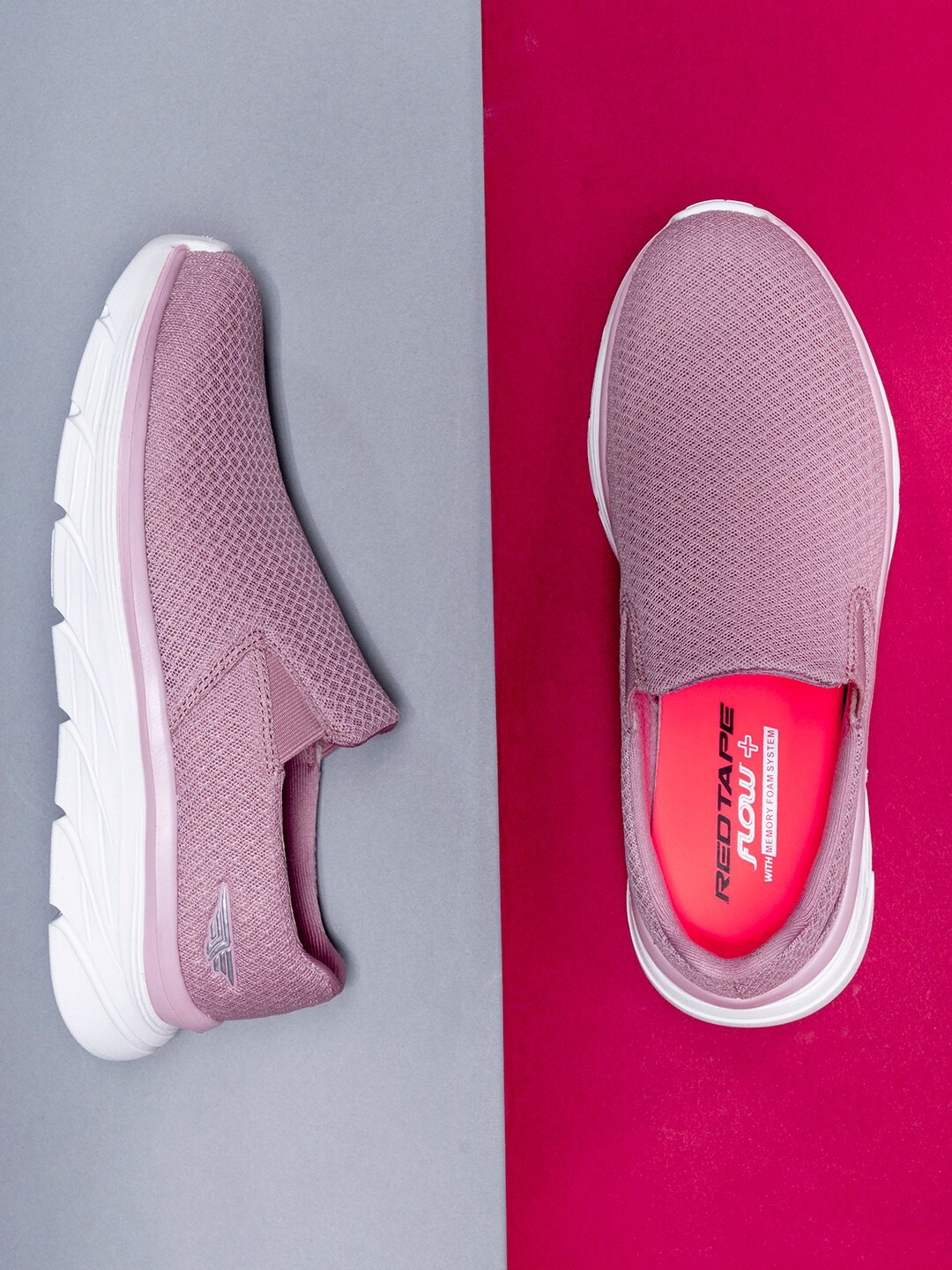 

Red Tape Women Mesh Walking Shoes, Pink