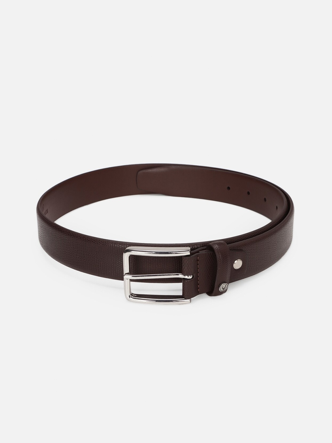 

Allen Solly Men Brown Textured Leather Belt