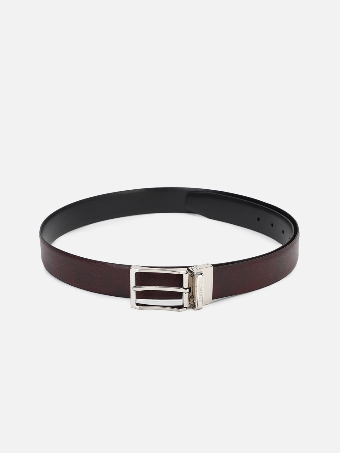 

Van Heusen Men Maroon Textured Leather Belt