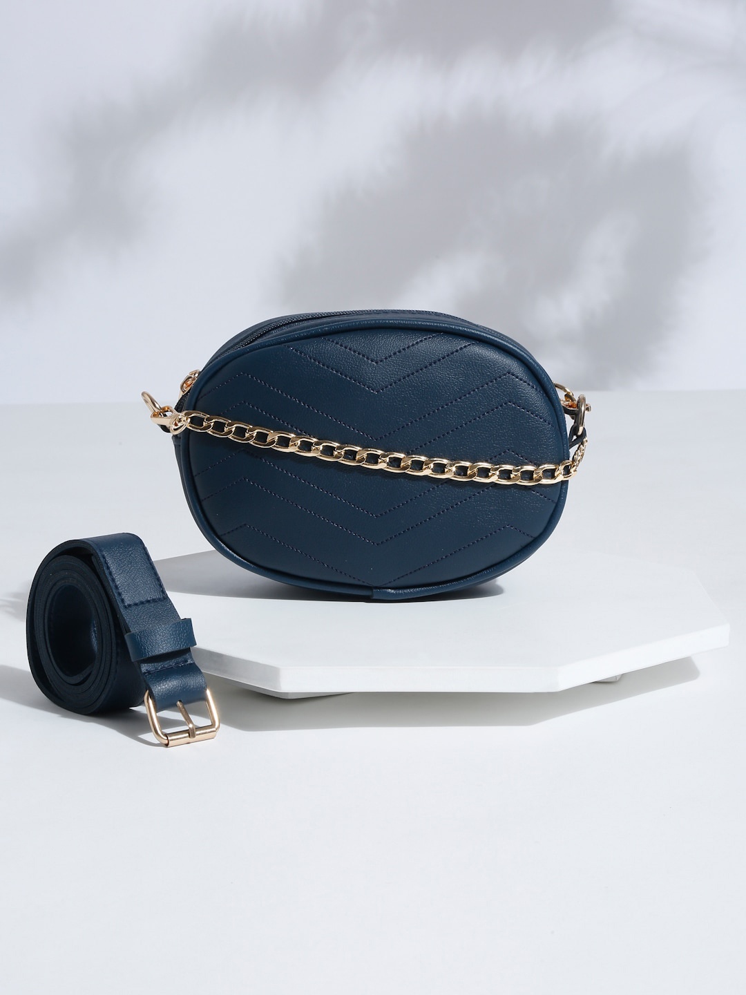 

Apsis Women Blue Structured Sling Bag