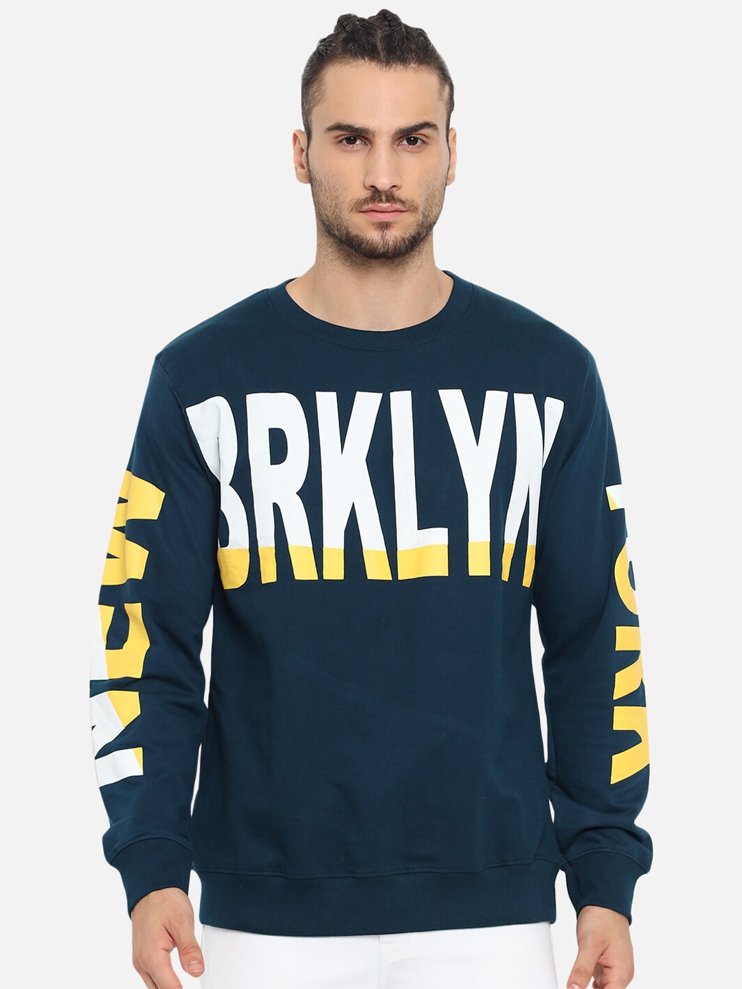 

The Dry State Men Green Printed Sweatshirt