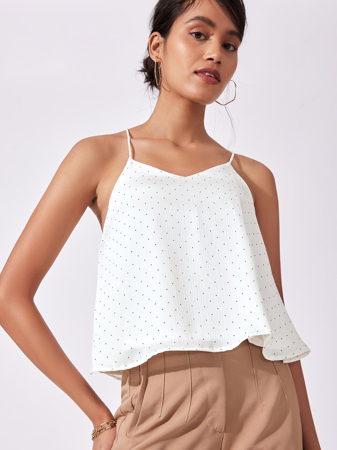 

The Label Life Women White & Black Print Top