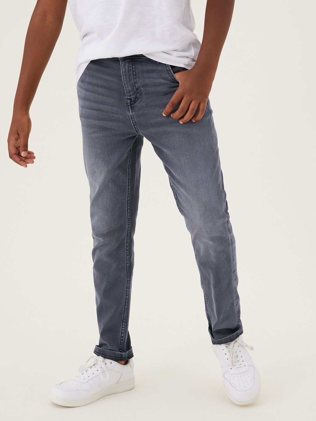 

Marks & Spencer Boys Grey Light Fade Jeans