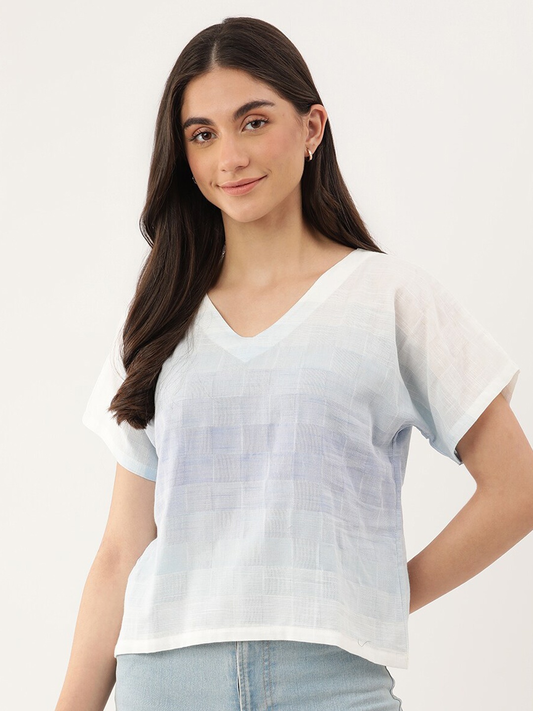 

Lokatita Women Pure Cotton Top, White