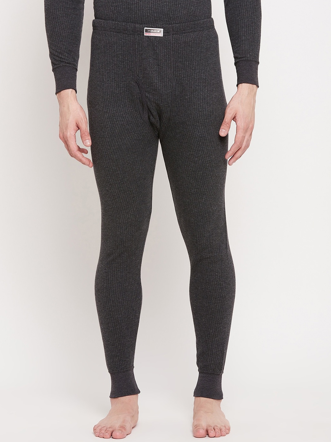 

Duke Men Grey Solid Cotton Thermal Bottoms