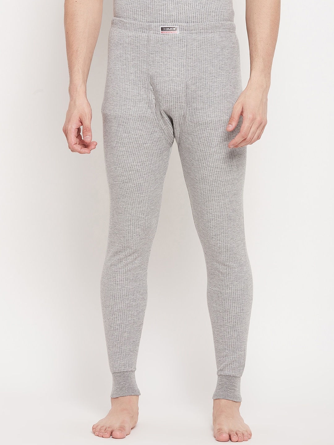 

Duke Men Grey Solid Cotton Thermal Bottom