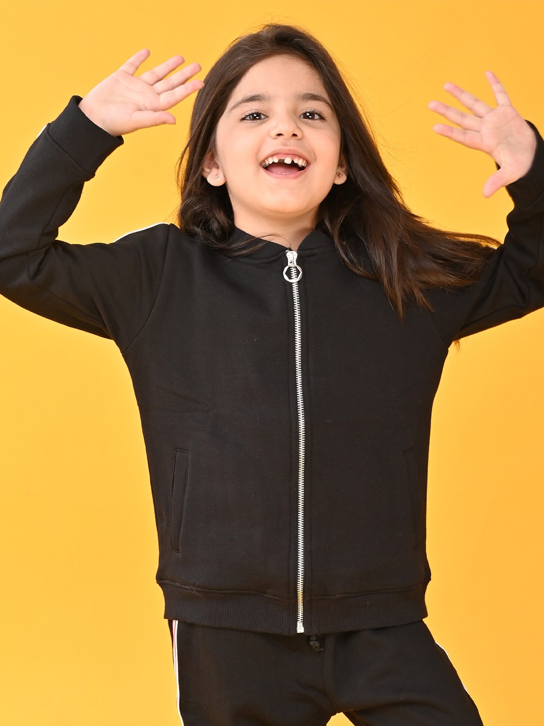 

Anthrilo Girls Black Zip Up Sweatshirt