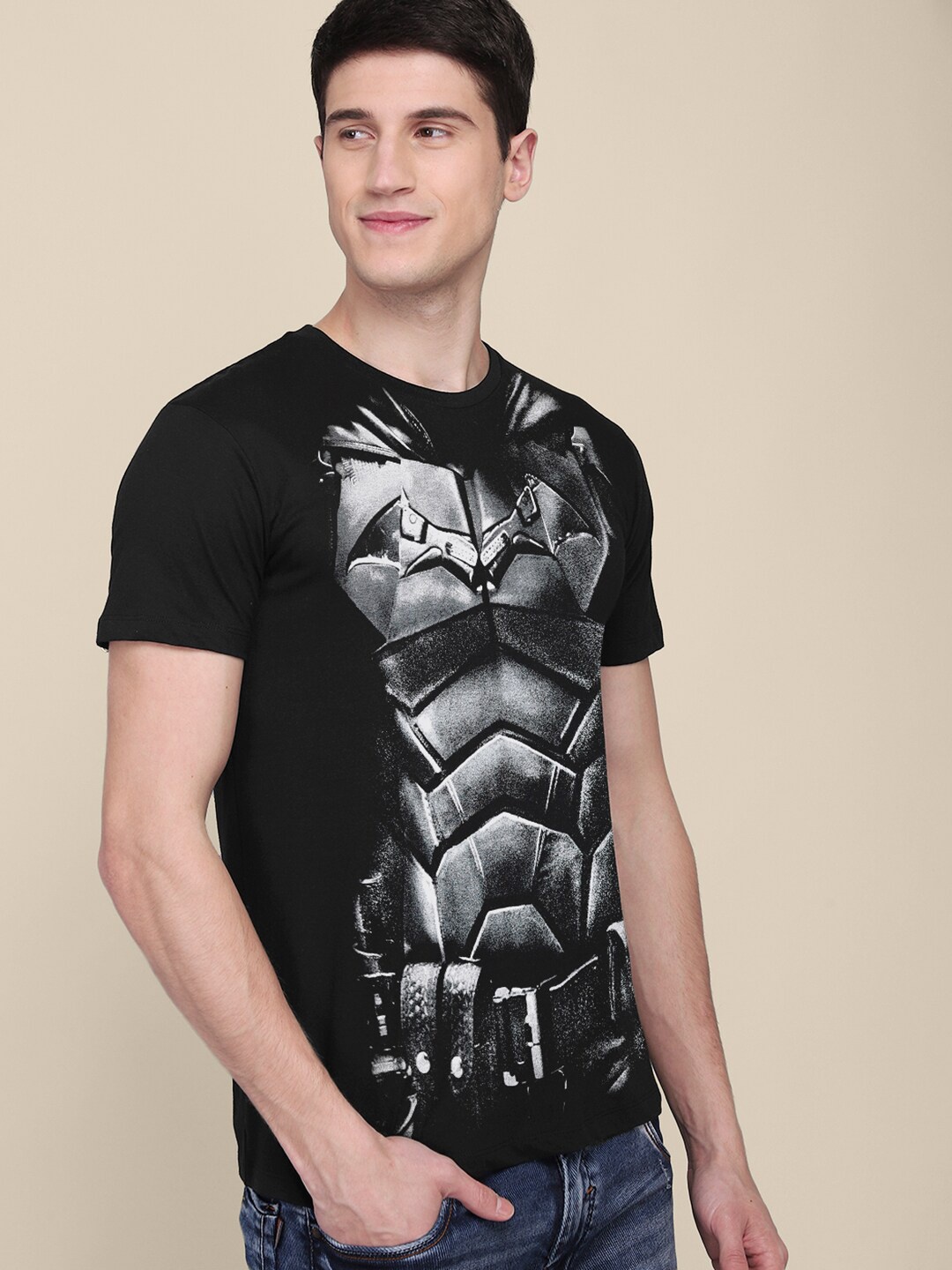 

Free Authority Men Batman Printed Cotton Tshirt, Black