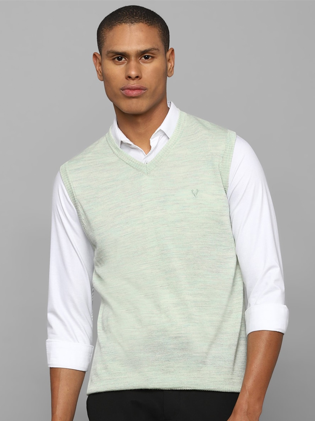 

Allen Solly Men Green Sweater Vest