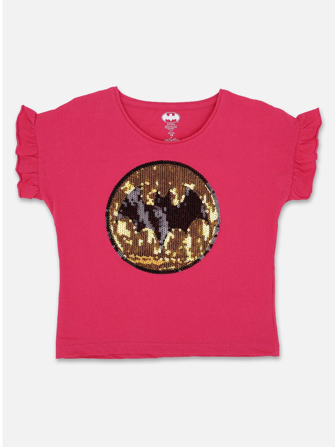 

Kids Ville Girls Batgirl Printed Tshirt, Pink