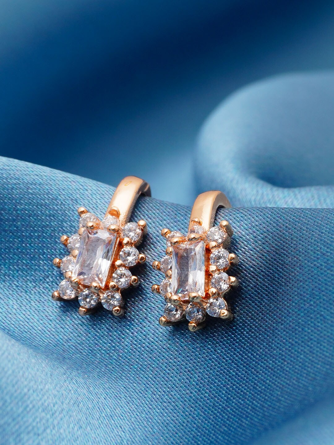 

Urmika Gold-Toned Circular Studs Earrings