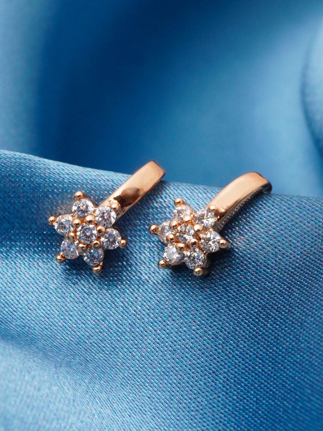 

Urmika Gold-Toned Floral Studs Earrings