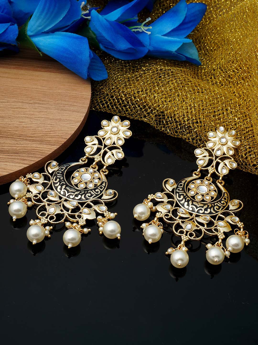 

Urmika Women Gold-Toned Classic Drop Earrings