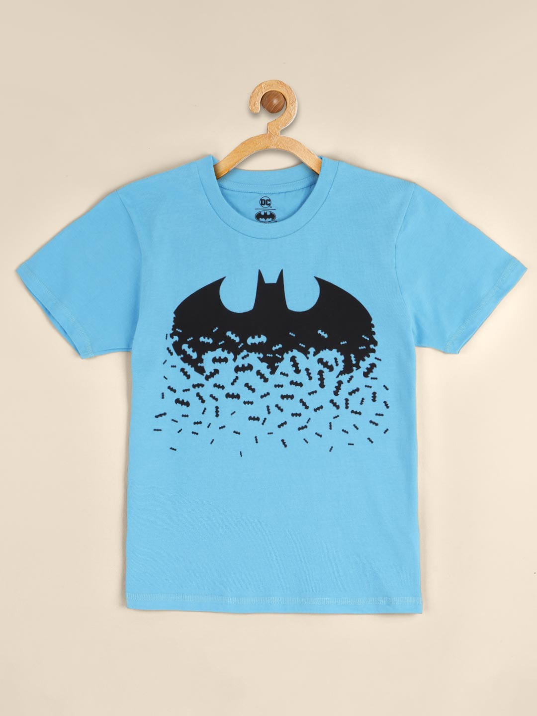 

Kids Ville Boys Blue & Black Batman Printed Pure cotton T-shirt