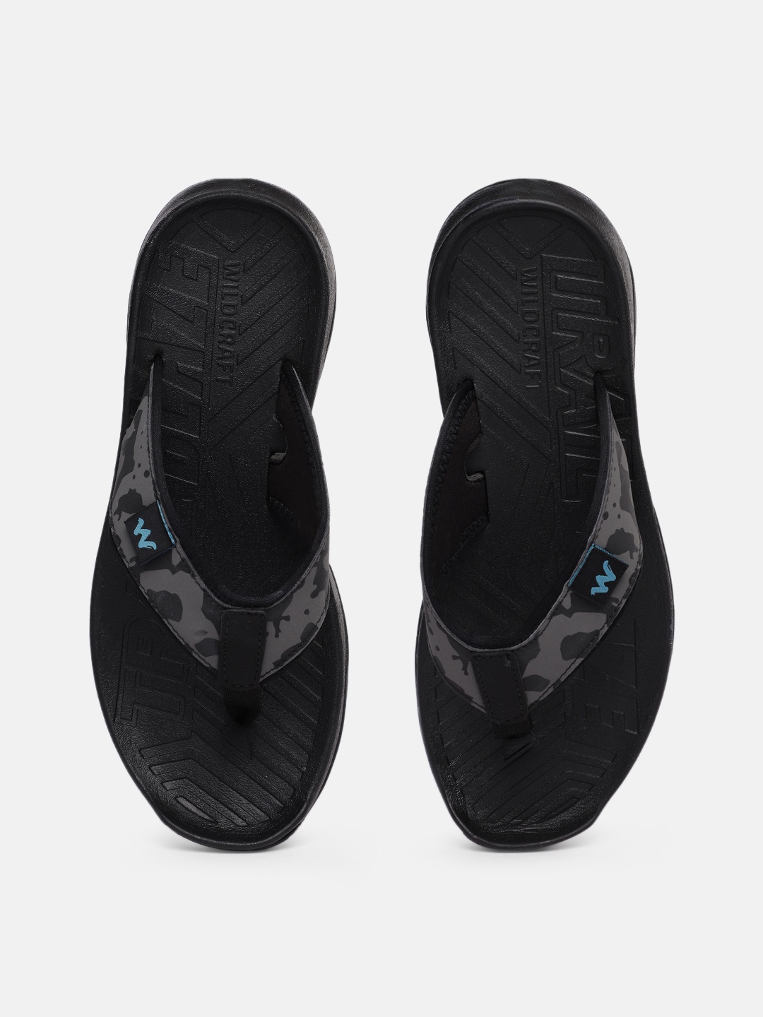 

Wildcraft Men Black Camo Printed Thong Flip-Flops