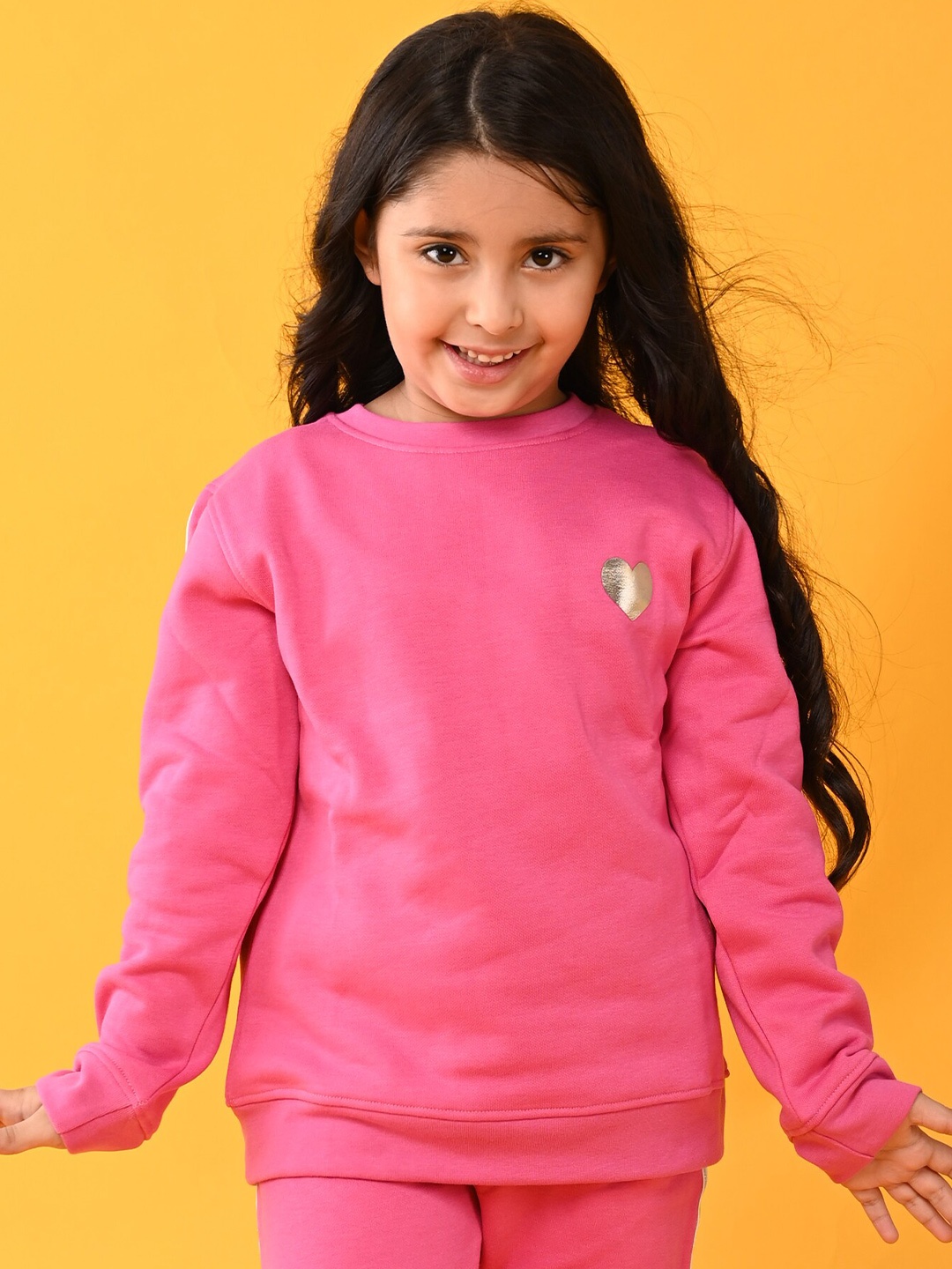 

Anthrilo Girls Pink Printed Sweatshirt